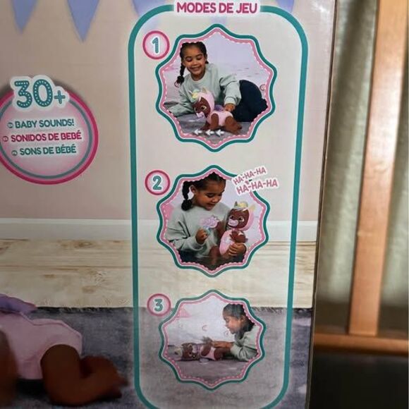 NEW Cry Babies Baby Doll- Realistic Tears, Giggles, Over 30  Baby Sounds - Picture 7 of 8